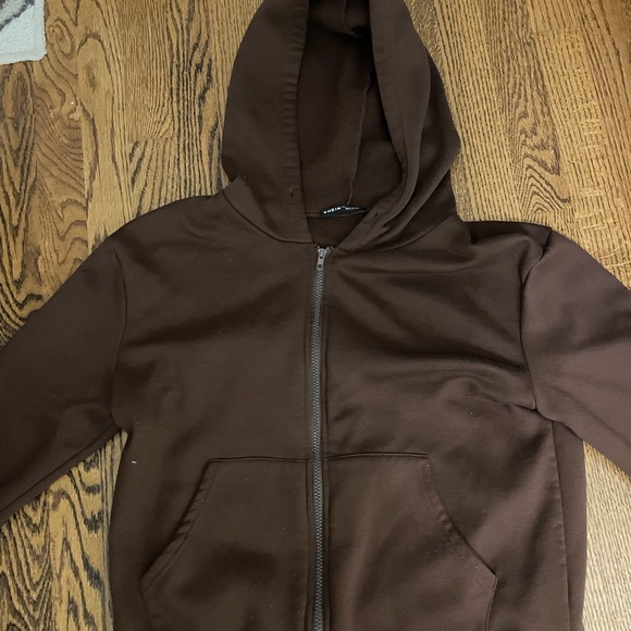 Brown zip up hoodie - Picture 2 of 2